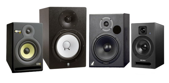 Звук на ПК: несколько моделей активных мониторов ценовой категории «до $1000». Слева направо: KRK RP6, Yamaha HS80M, Event TR-8, E-Mu PM5